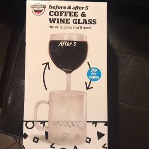 Before and after 5 coffee and wine glass.